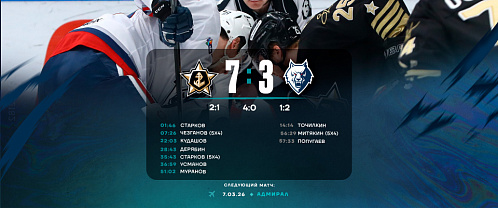 Admiral 7–3 Neftekhimik 3/5/2026