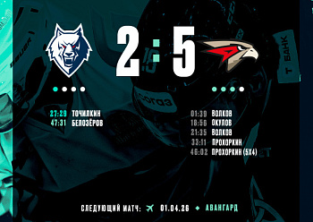 Playoffs 1st Round, Game 4: Neftekhimik 2–5 Avangard 3/30/2026 Playoffs 1st Round, Game 4: Neftekhimik 2–5 Avangard 3/30/2026