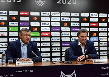 Postgame comments of the head coaches of "Admiral" and "Neftekhimik"